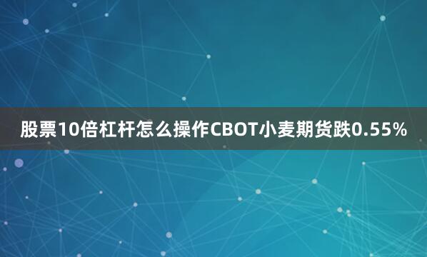 股票10倍杠杆怎么操作CBOT小麦期货跌0.55%